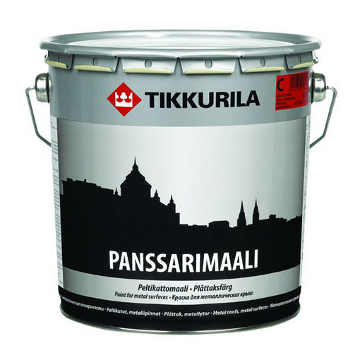 Краска для металлических крыш База С, Тиккурила Панссаримаали, Tikkurila Panssarimaali полуглянцевая