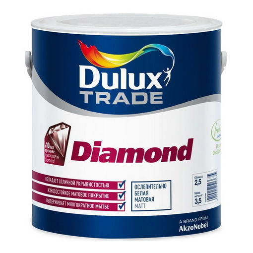 Краска для потолка и стен Dulux Diamond Matt База BC